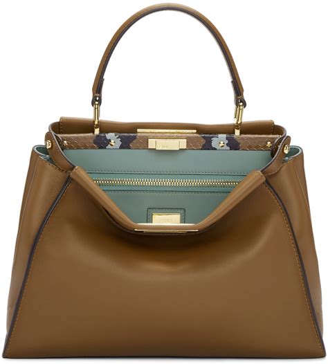 fendi medium peekaboo bag|Fendi peekaboo regular size.